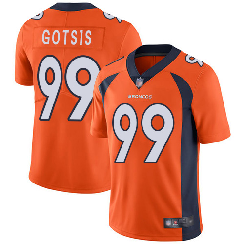 Men Denver Broncos #99 Adam Gotsis Orange Team Color Vapor Untouchable Limited Player Football NFL Jersey